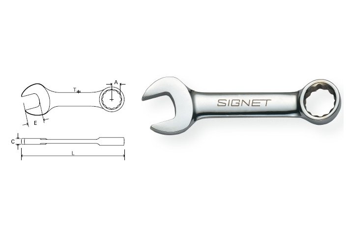 Signet Ring-gaffelngle kort 10mm