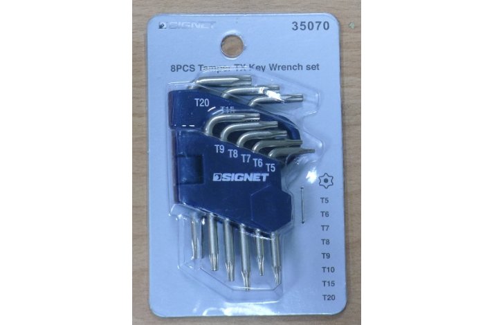 Signet Torx L-ngler T5-T20 / 8-dele
