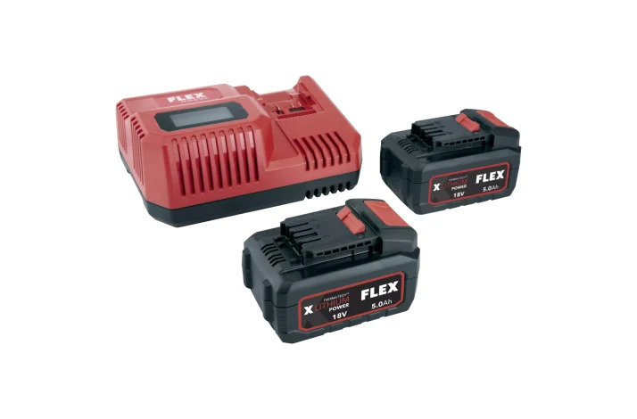 Flex batteripakke+lader 2x5,0Ah
